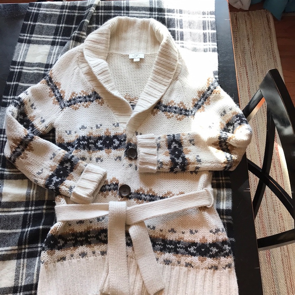 Belted, very warm Ann Taylor Loft sweater